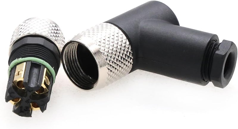 Eonvic M8 Right Angle 4 Pin Female A Code Plug Industrial Circular Sensor Connector Aviation 8mm Waterproof IP67 Connector - Image 3